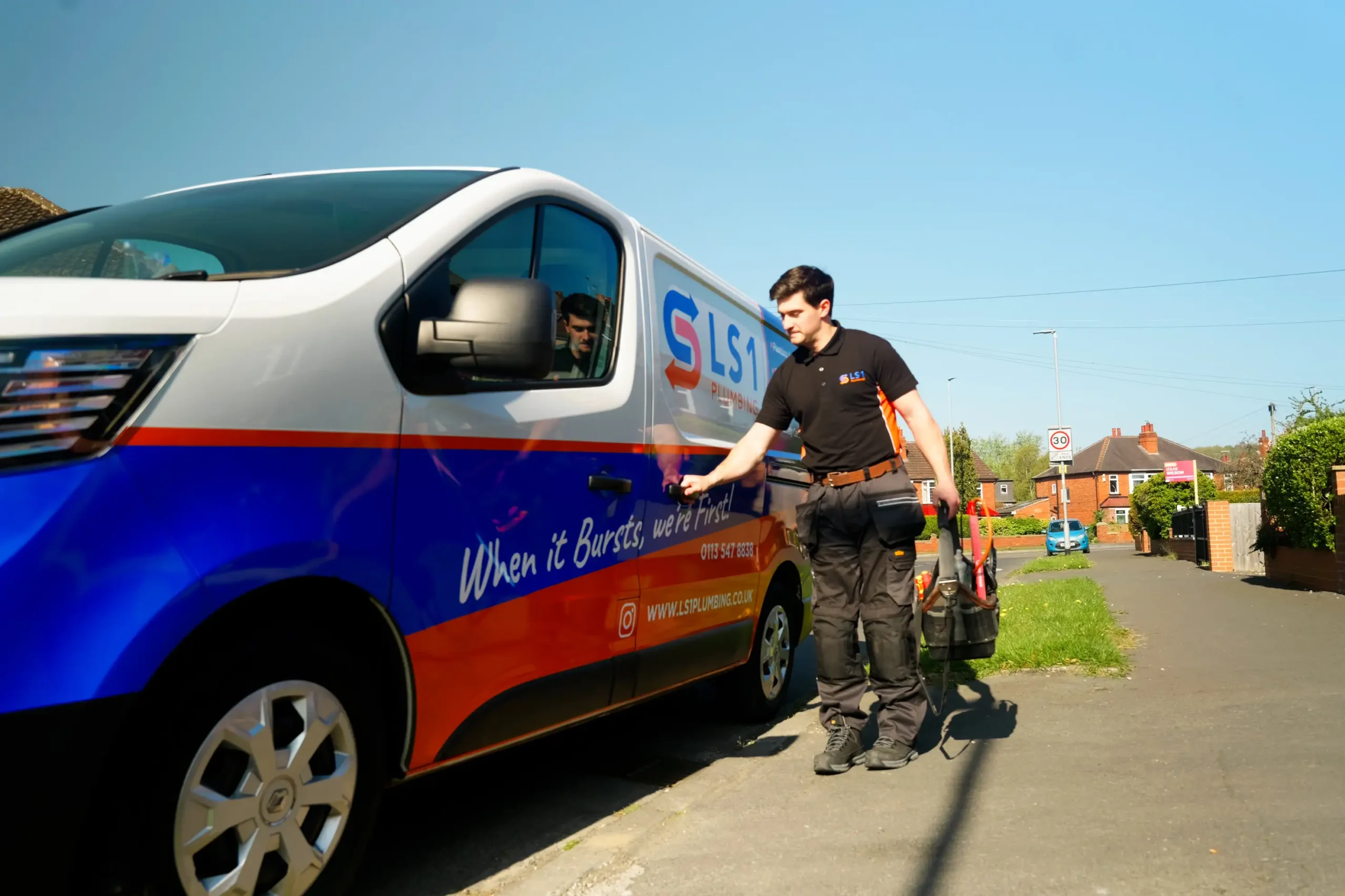 LS1 PLumbing Plumber In Yorkshire With His Van