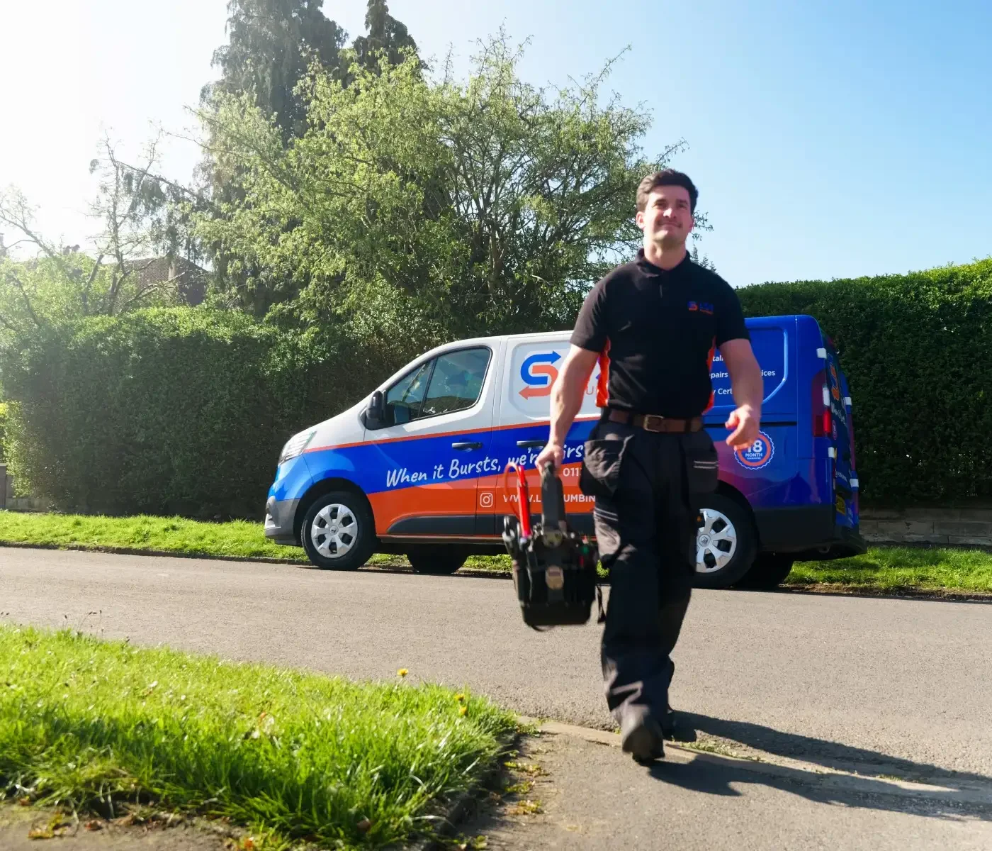 Plumber In Yorkshire Responding To An Emergency Plumbing Repair From LS1 Plumbing